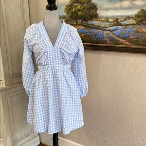 Able Sky and White Checkered Dress